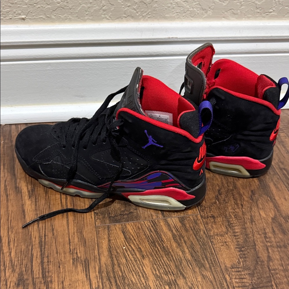 Jordan Nine Air Red and Black Sneakers kids size 5.5 gently used